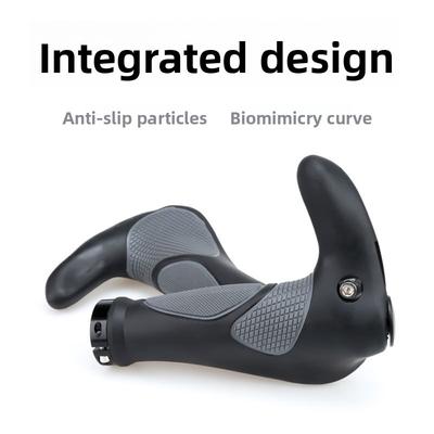 Mountain Bike Rubber Horn Grips, Bicycle Grips, Cycling Accessories, Bilateral Locking Anti-skid Pair