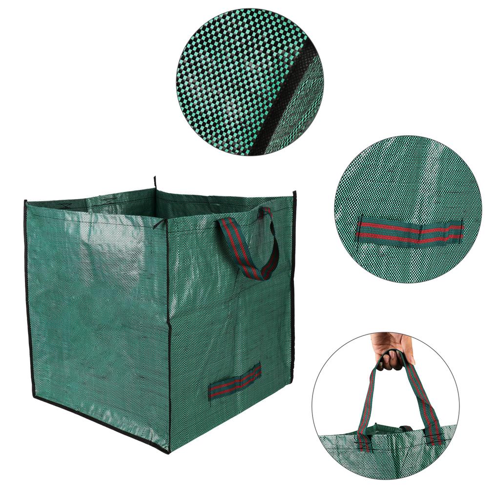 33 Gallons Yard Bag Square Shape Foldable Space Saving Heavy Duty Yard Waste Bag for Garden Outdoor
