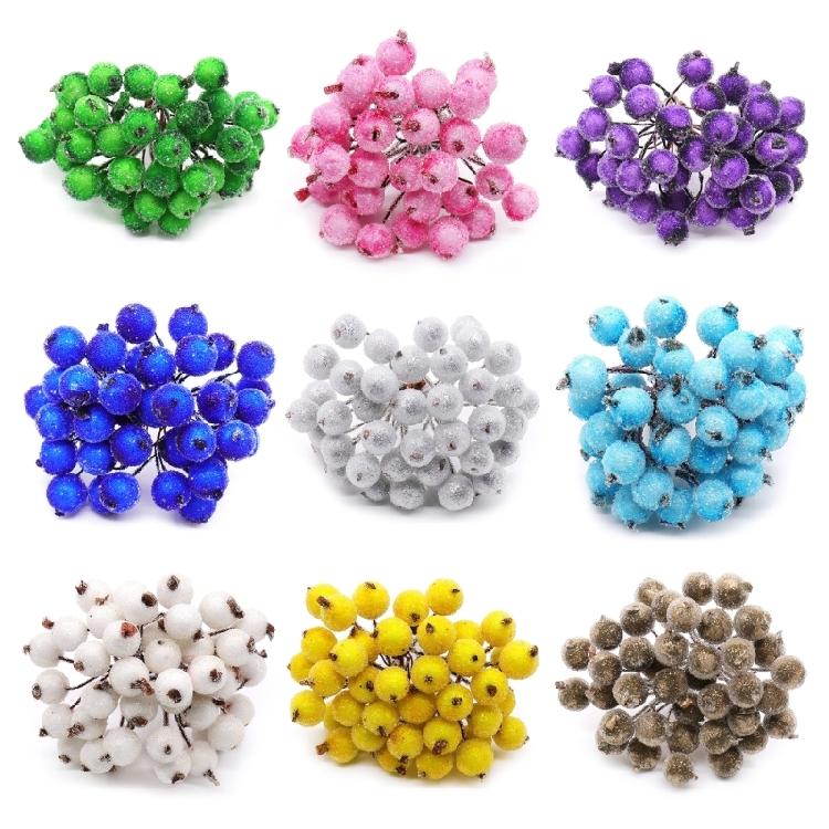 Pack of 40 Artificial Foam Berries Christmas Bright Faux Berries for Enhancing Holiday Decors and Handmade Projects