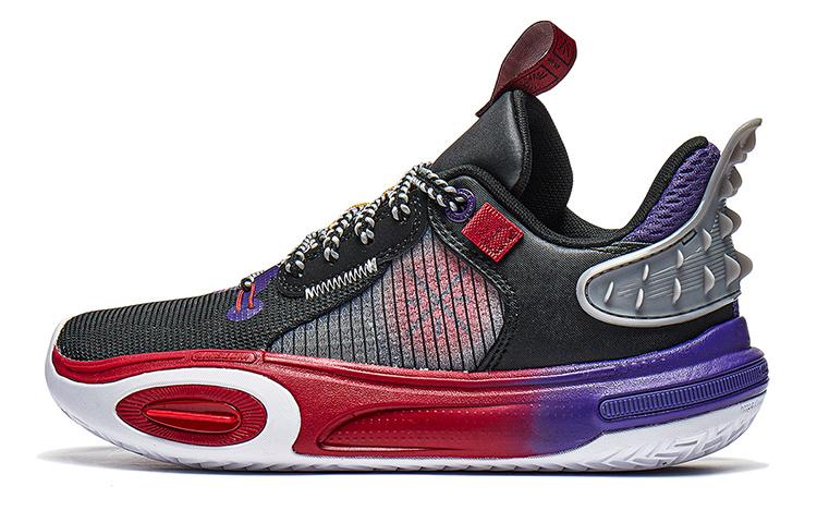 Li Ning YOUNG All City 11 Амортизация, Износостойкие Низкие Детские Баскетбольные Кроссовки Черно-Фиолетовые Детские YKBT018-53 34