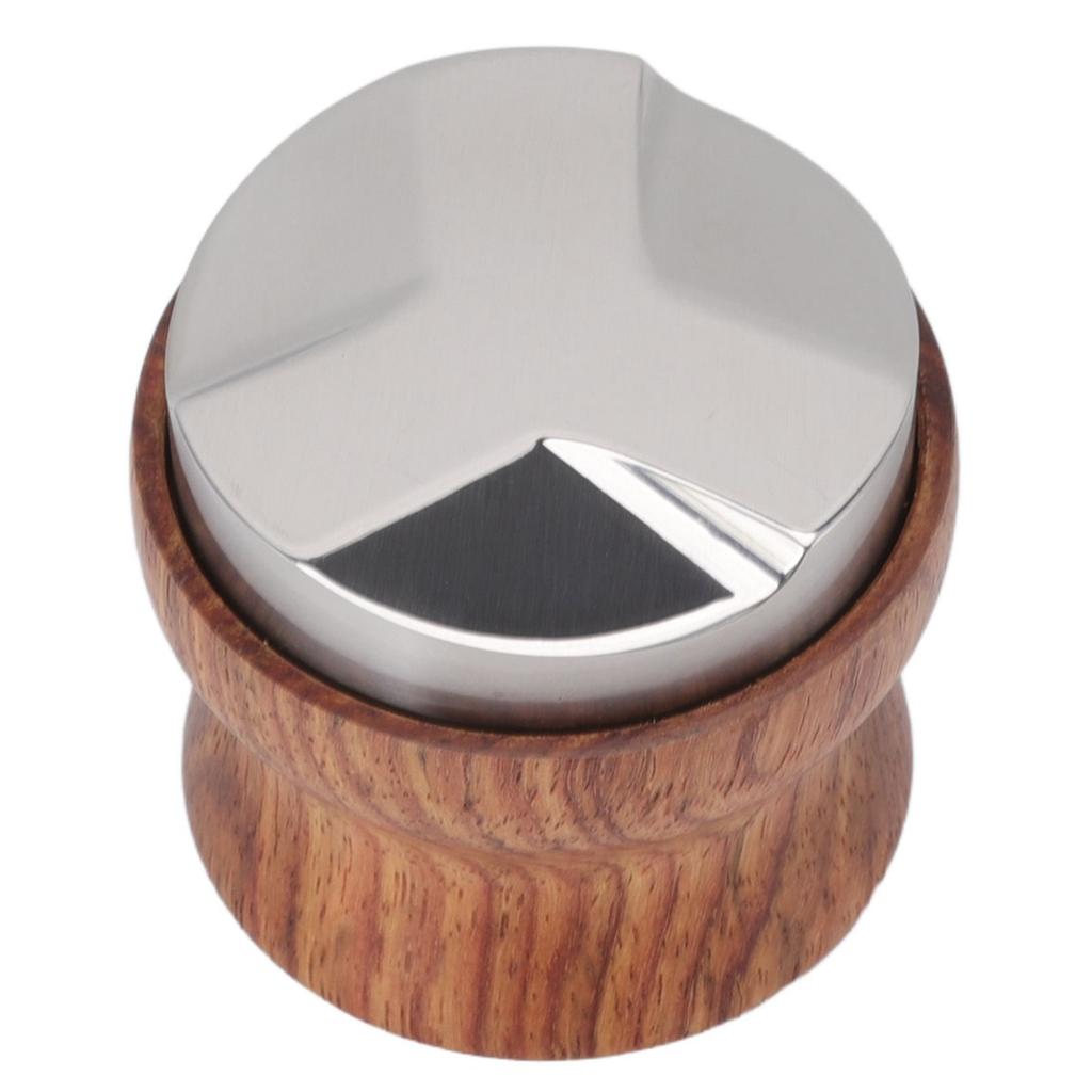 Coffee Distributor Stainless Steel Rosewood Coffee Tamper Leveler for Coffee Accessories 53mm   2.1in