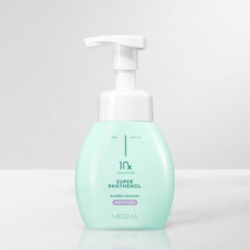 MISSHA Super Panthenol Bubble Cleanser Moisture 200ml – Hydrating Foaming Facial Cleanser for Dry Skin