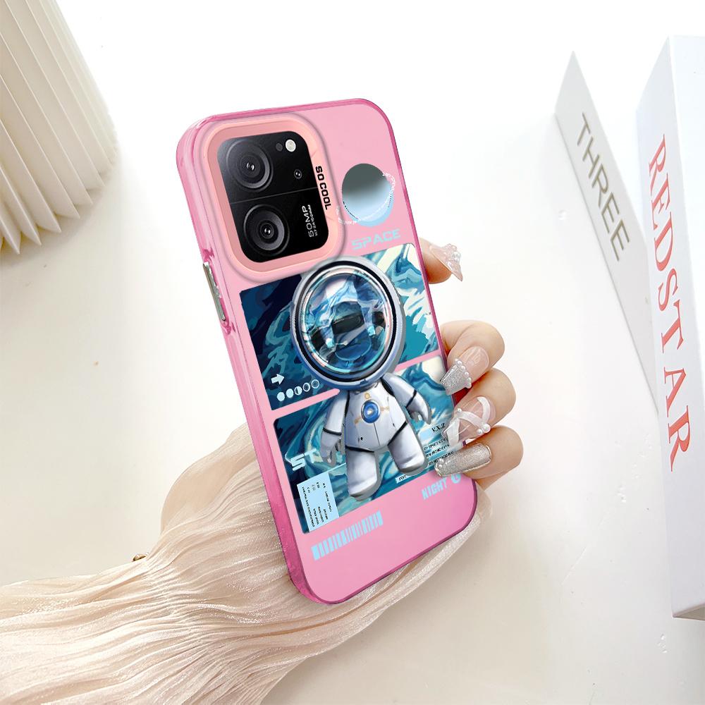 Custodia rigida antiurto anticaduta con motivo dipinto, argento colorato, doppia faccia, per telefono Xiaomi Redmi Poco