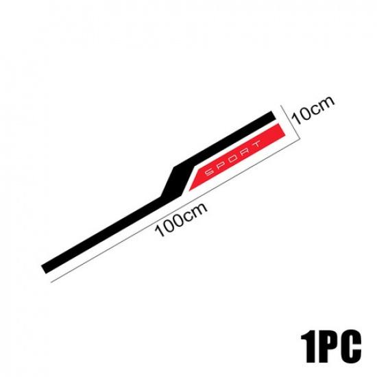 100cm Black Racing Stripes Tape Car Hood Bonnet Decorative Sticker Accessories