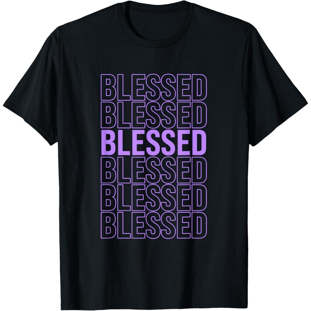 Light Purple Blessed Light Purple Violet Color Graphic T-Shirt XL чёрный