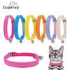 PU Kattenhalsband met Elastische Band Verstelbaar Macaron Kleur Puppy Halsband met Bel om Verloren Gaan te Voorkomen voor Katten Accessoires