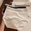 Female Spring and Autumn Sweet Pure Cotton 10A Antibacterial Extended Crotch Free Waist Triangle Briefs