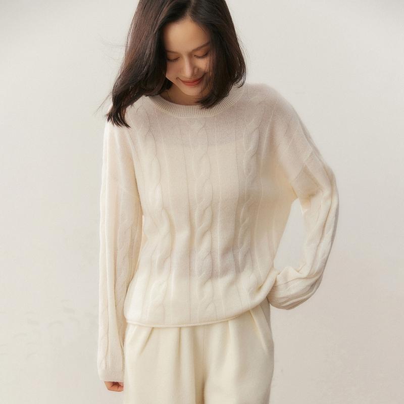 Qinghe 100% Pure Cashmere Women's Sweater - Ultra Soft Luxury Winter Pullover