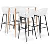Day and Night - Day and Night High Table and Bar Stools 5 Pieces White