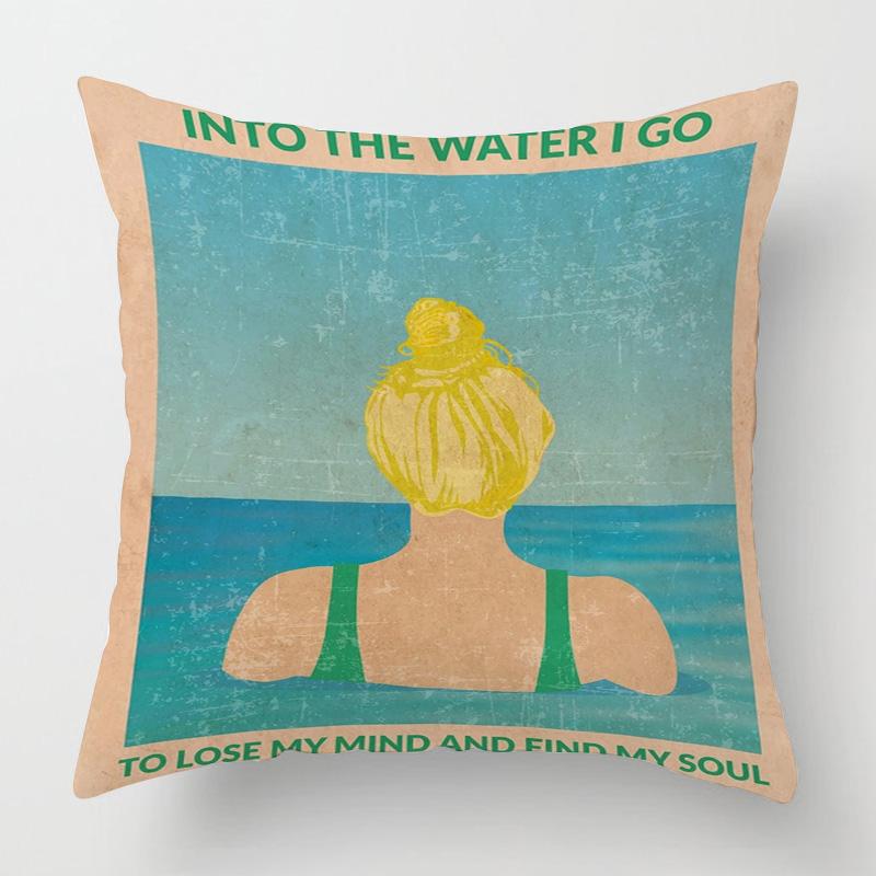 

Nordic Style Abstract Art Figure Pillow Case 40x 40cm Living Room Sofa Decorative Cushion Cover Room Decorative Aesthetics 40x40cm 16x16in