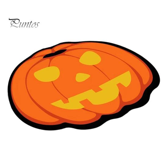 Durable Fade-resistant Rug Halloween Bathroom Rug, Spider Web Bath Mat, Gothic Pumpkin Lantern High-definition Printed Carpet Non-Slip Area for Front