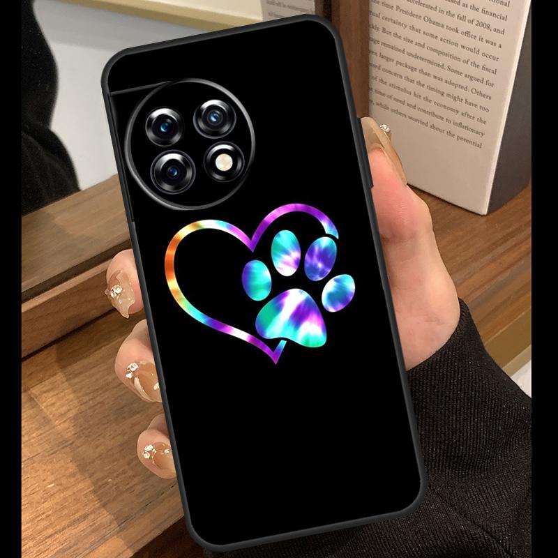 Dog Paw Case For OnePlus 15 13 12 11 10 15R 13R 12R 10T 13T OnePlus Nord 5 CE 4 3 Lite N20 N30 Cover