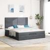 VidaXL Cadre de lit ottoman avec matelas gris foncé 160x200cm velours, cadre de lit, cadre de lit rembourré, cadre de lit 3313410