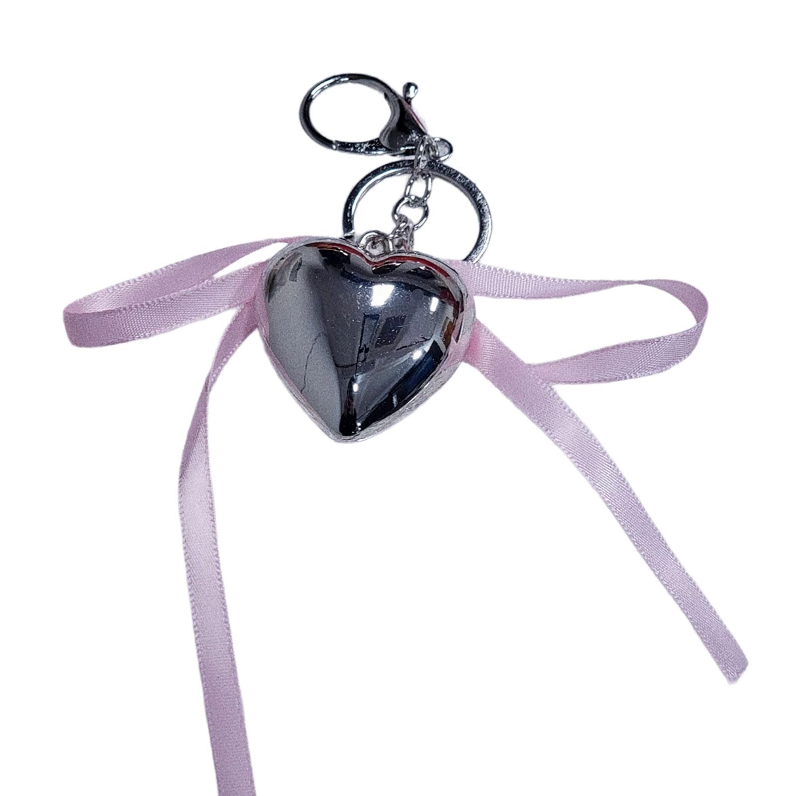 

Стильный и практичный брелок-аксессуар в виде сердца любви, элегантная подвеска-бантик, брелок для ключей, стильное подвесное украшение для сумки