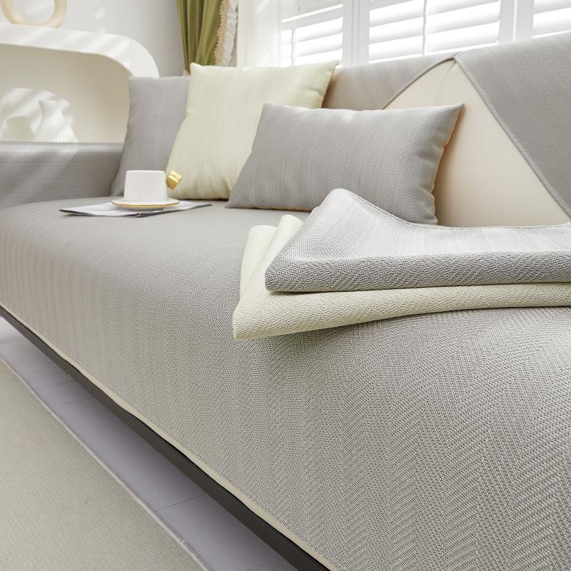 Summer Ice Silk Sofa Cushion  New Mat Cushion, Modern Simple Universal Non-Slip Sofa Cover Seat Cushion