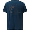 SALOMON Letter Logo Round Neck Short Sleeve T-Shirt Men Tops Dark-Blue C28082