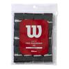 Wilson Pro Overgrip V2.0 Tennis/Badminton Grip Tape, Wet Type, Pack of 12, Black, WR8450102001
