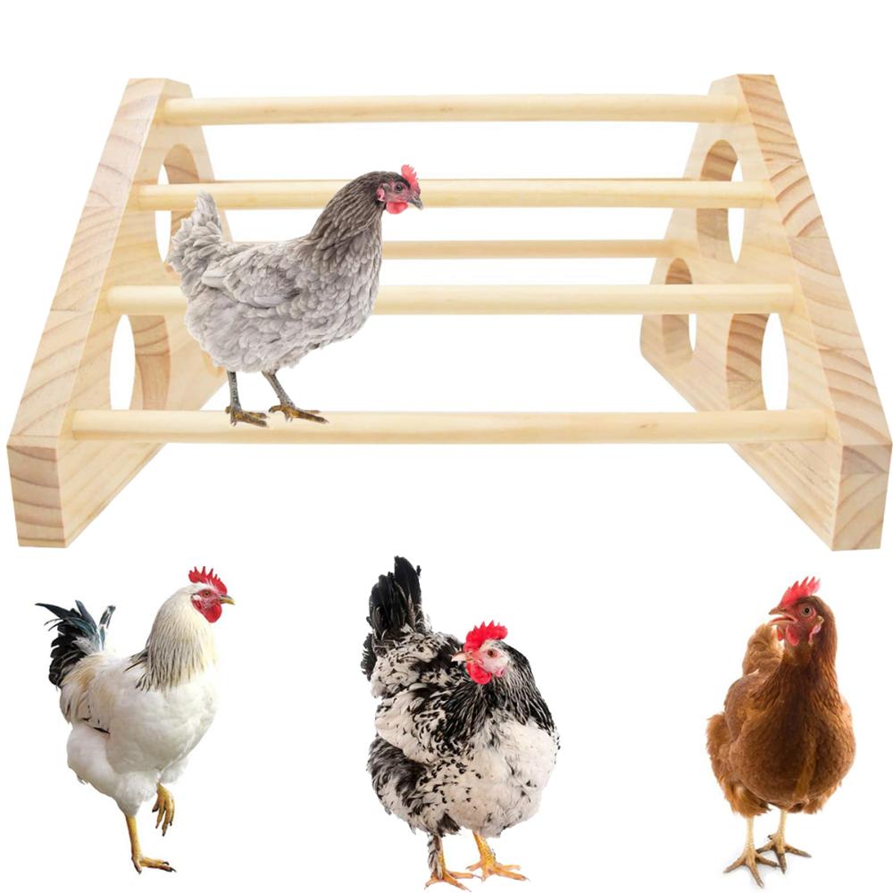 Ducks Goose Roosting Ladder Trainning Wooden Chicken Perch Parrot Swing Bird Stand Chick Roost Bar