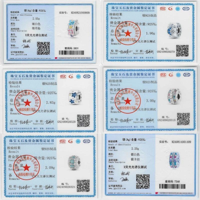 Genuine Copper Clasp Closure Cz Pave Clip Charms Daisy Bead Stopper Safety Chain Accessory Fit 3Mm Bangle Bracelet Fine Jewelry Clip