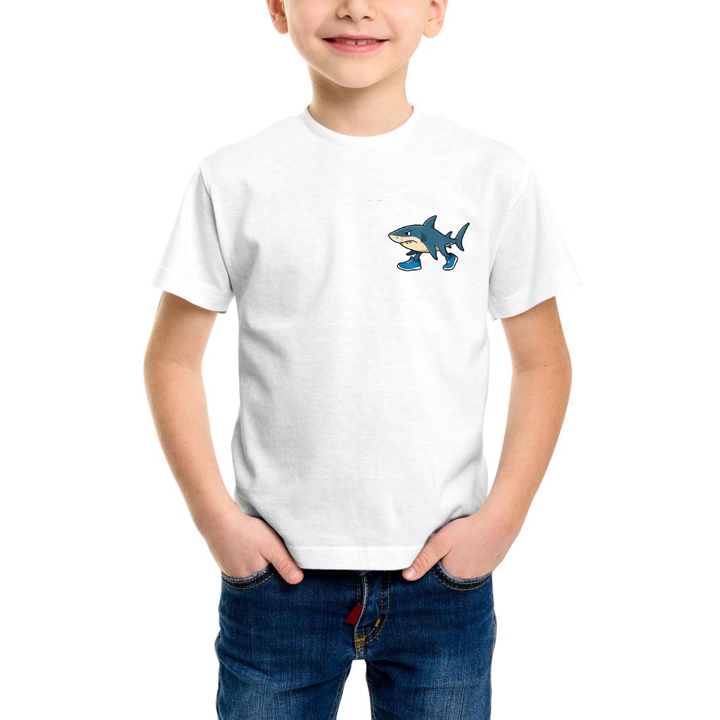 3D Shark Pattern Printing Fashion T-Shirt Shark Element Printing Summer New Boy Personalized Cool Tops Kids Funny T Shirt