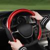 1 Stück Auto-Lenkradbezug aus Kohlefaserleder, universeller Auto-Lenkradbezug, Zubehör, passend für 37–38 cm Lenkrad