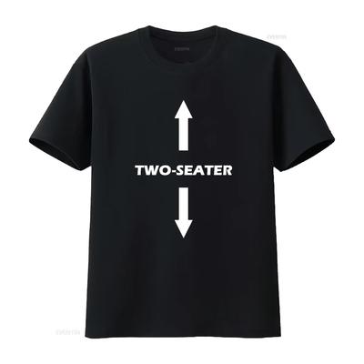 Two Seater T Shirt Vintage Washed Casual Stretched Slightly Breathable Soft Stylish Comfortable Top For Everyday Wear Versatile