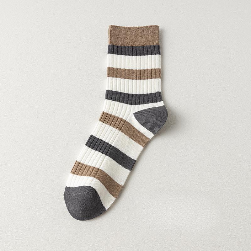 Male Autumn and Winter Thickened Warm Match Color All Match In The Sport Tube Socks