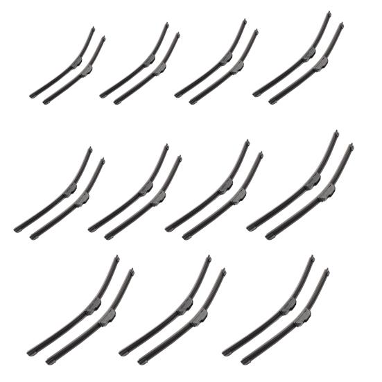 2Pcs Windshield Wiper Blades All Weather Windshield Wiper Hybrid Rubber Quiet Front Rear Rear Wipers Replacement Kit