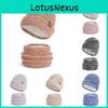 Winter Knit Hat Scarf Set With Fleece Lining For Cold Weather Outdoor Use