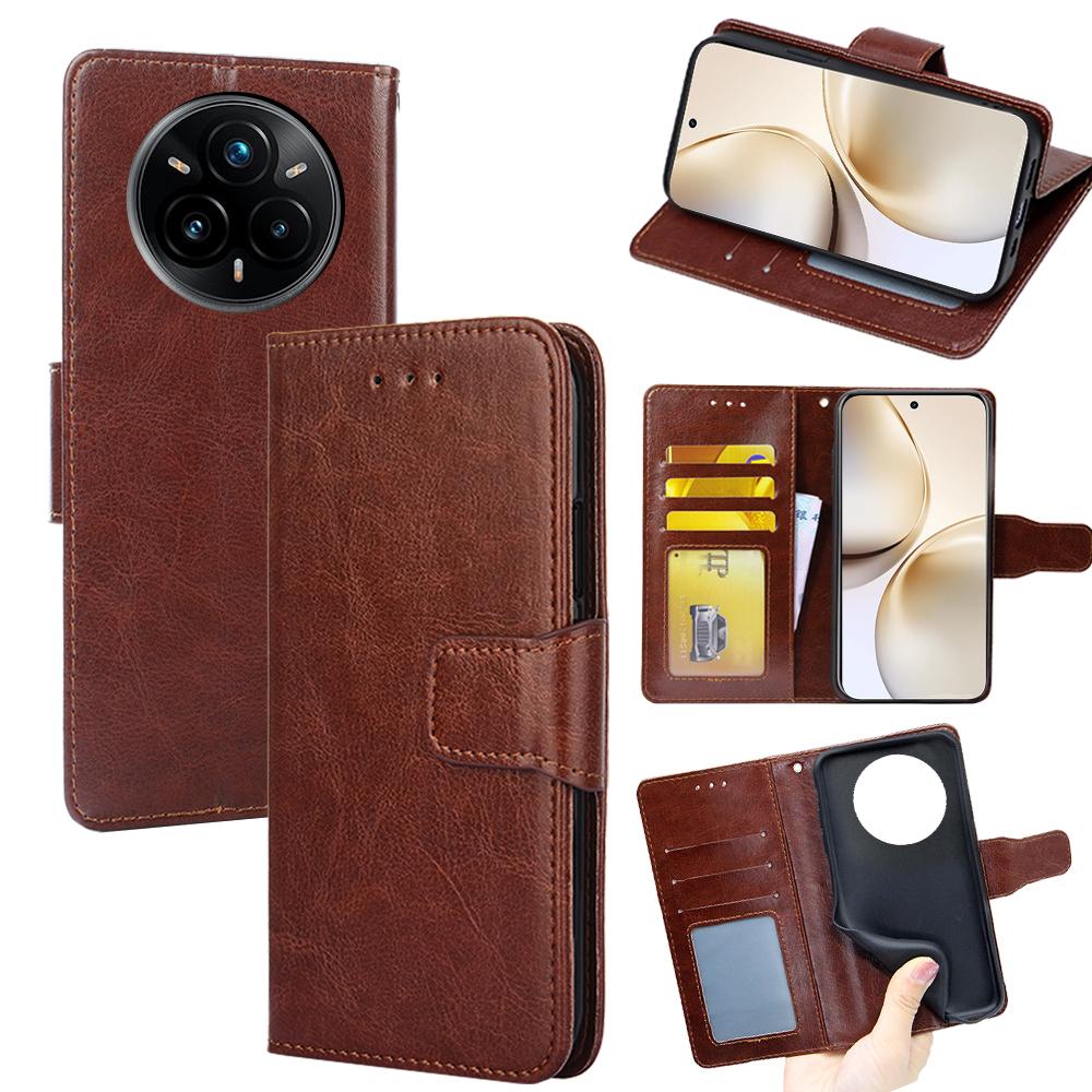 

Для Realme 14 Pro+ 5G Чохол Гаманець Штучна шкіра+ТПУ Складана підставка Чохол для телефону Brown