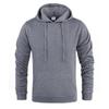 Unisex Solid Color Ribbed Cuff Hoodie Sweatshirt