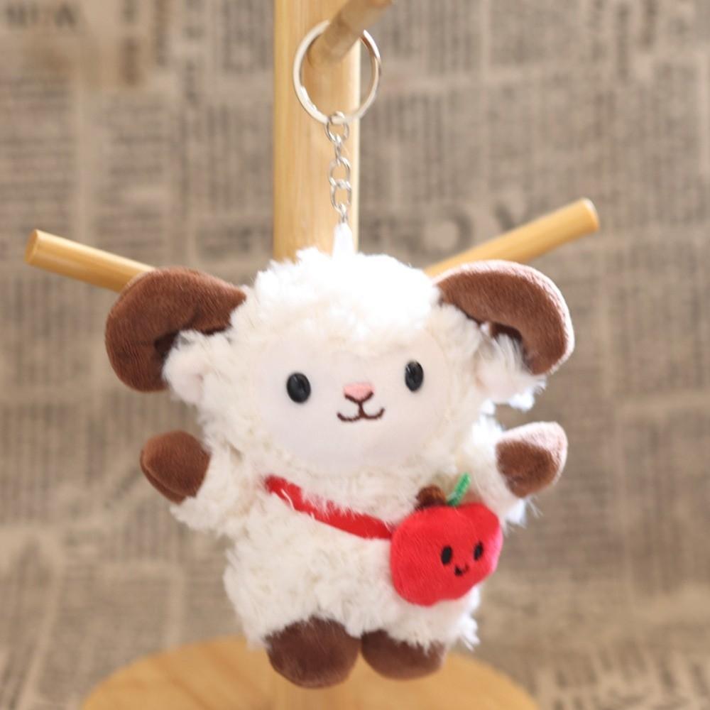 Sheep Mini Sheep Plush Keychain Cartoon Soft Lamb Doll Ornament Sheep Plush Pendant Decoration