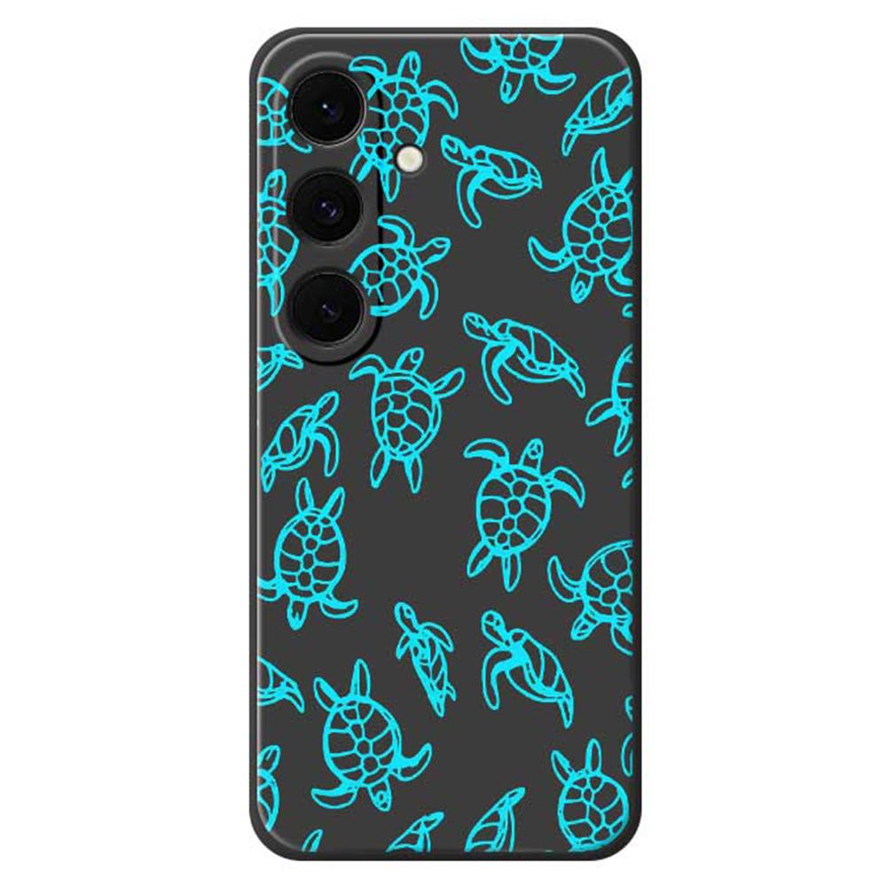 Für Samsung Galaxy S25 FE Hülle Schildpattmuster Druck Gerade Kante TPU Handy Rückseite