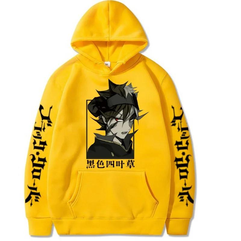 Harajuku Anime Black Clover Asta Unisex Manga Bedruckte Hoodies Herren Hoodie Winter Warm Langarm Street Casual Sweatshirt