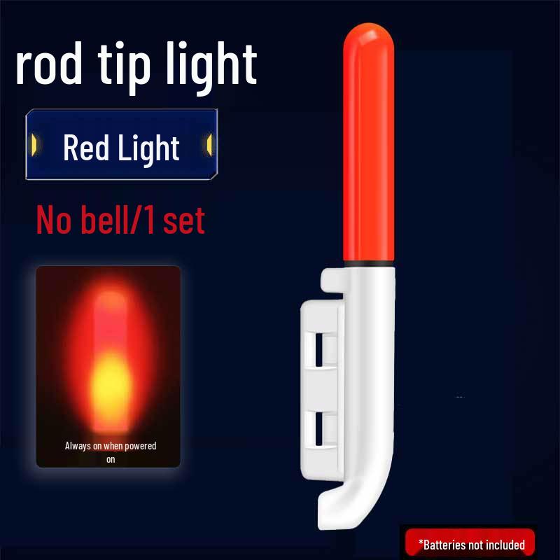 Night Fishing LED Rod Tip Light with Copper Bell - Sea Rod Alarm and Glow Sensor
