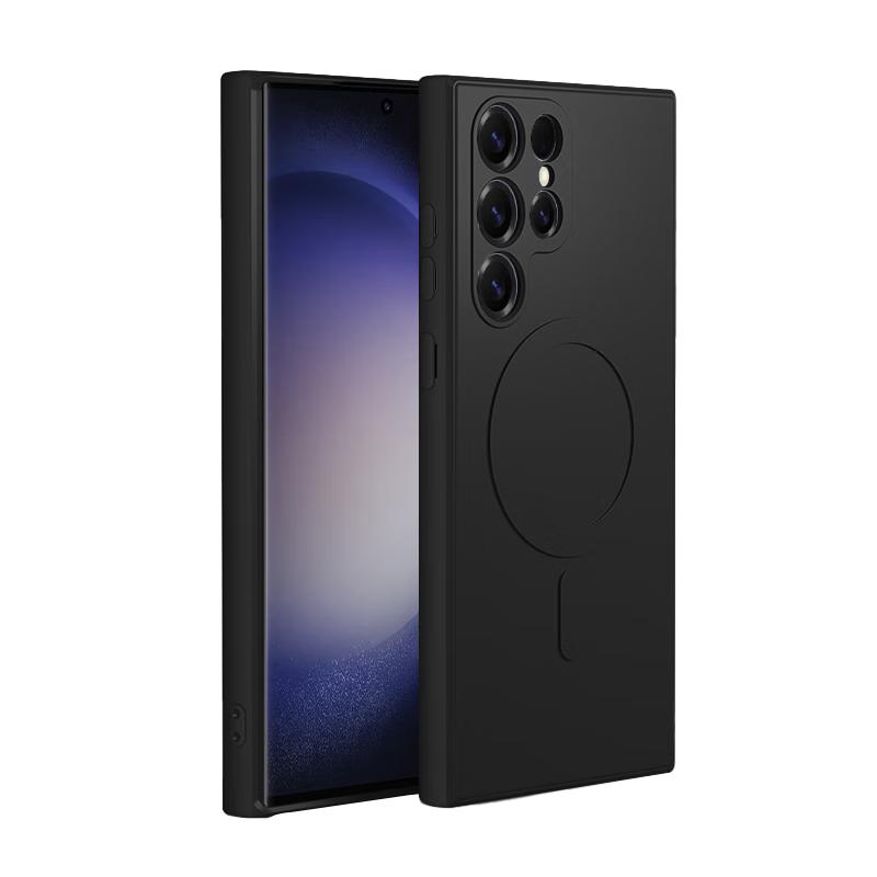 KEKLLE Магнитный чехол для телефона из жидкого силикона Samsung S23 Ultra