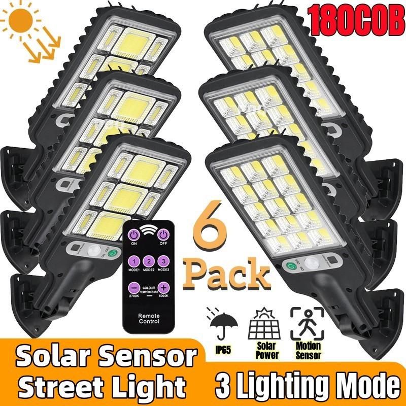 

1-6 упаковок уличных солнечных фонарей, водонепроницаемые, защитные, с датчиком движения, светодиодные лампы с 3 режимами освещения, солнечные фонари для сада