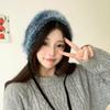 New Plush Knitted Hat Women's Thickened Autumn and Winter Warm Wool Hat Household Hat Shows a Small Face Autumn Knitted Hat Tide