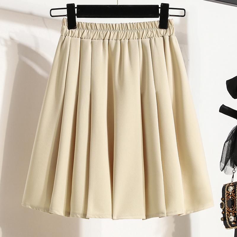 DIMANAF 2026 Summer New Plus Size Women Waist Elastic Shorts Skirts Casual Loose Fashion Lady Bottoms Pleated Skirt