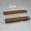 Acrylic Wood Display Stand Shelf 7.9inch Long Collection Organizer