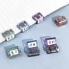 Transparent Metal Push Clips with Storage Case Multi-Purpose Binder Clip for Pants Hem Book Documents Reusable Colorful Paper Clamp for Office School