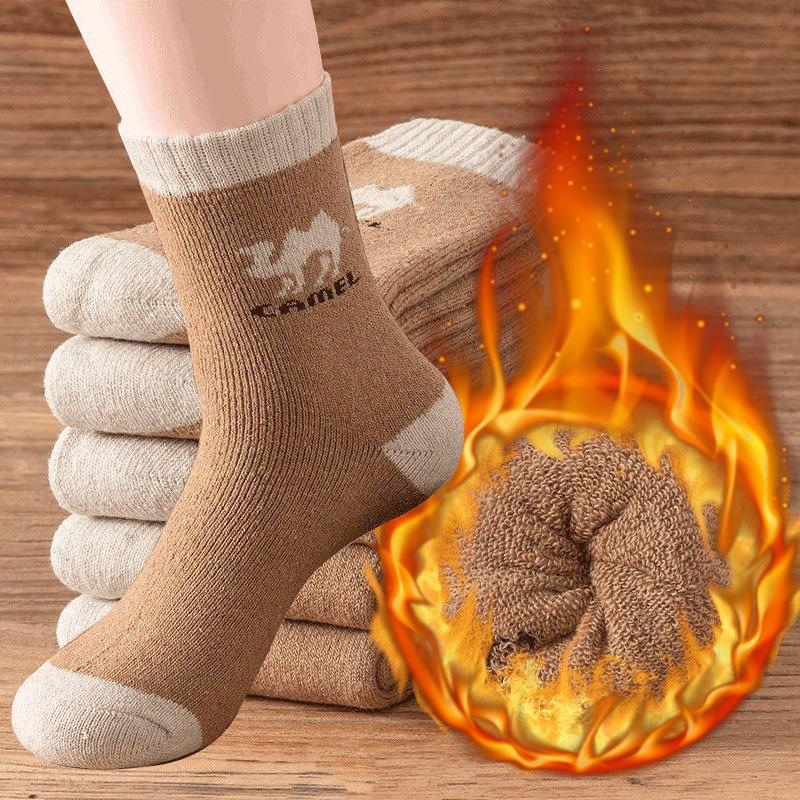 Männer Winter Nordische verdickte warme Kamel-Frottee-Haarsocken