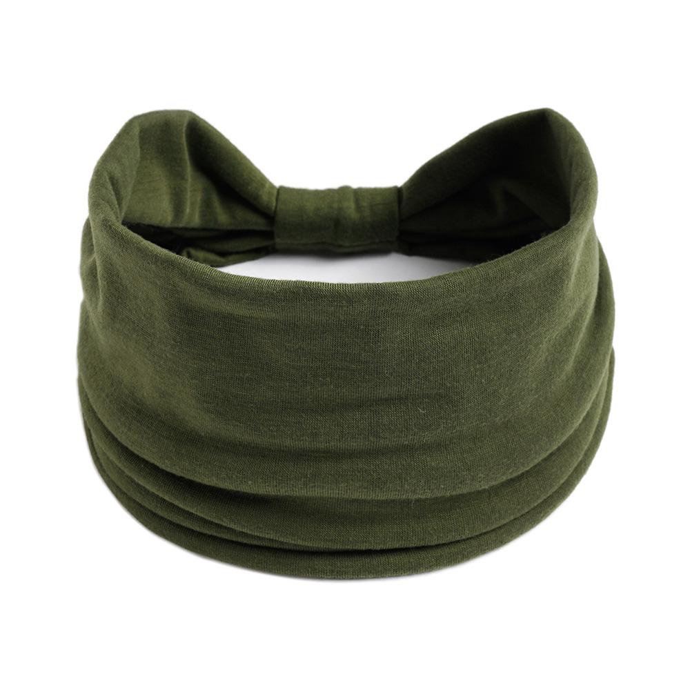 Women's Solid Color Elastic Yoga Headband - Wide, Sweat-Absorbing Sport Macaron Design