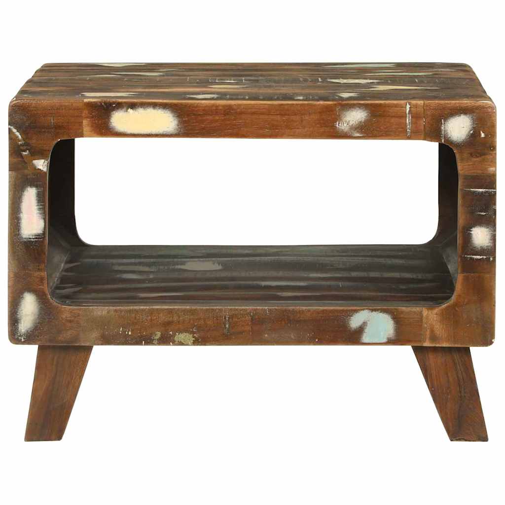 Coffee Table 50 X 50 X 35 Cm Solid Upcycled Wood