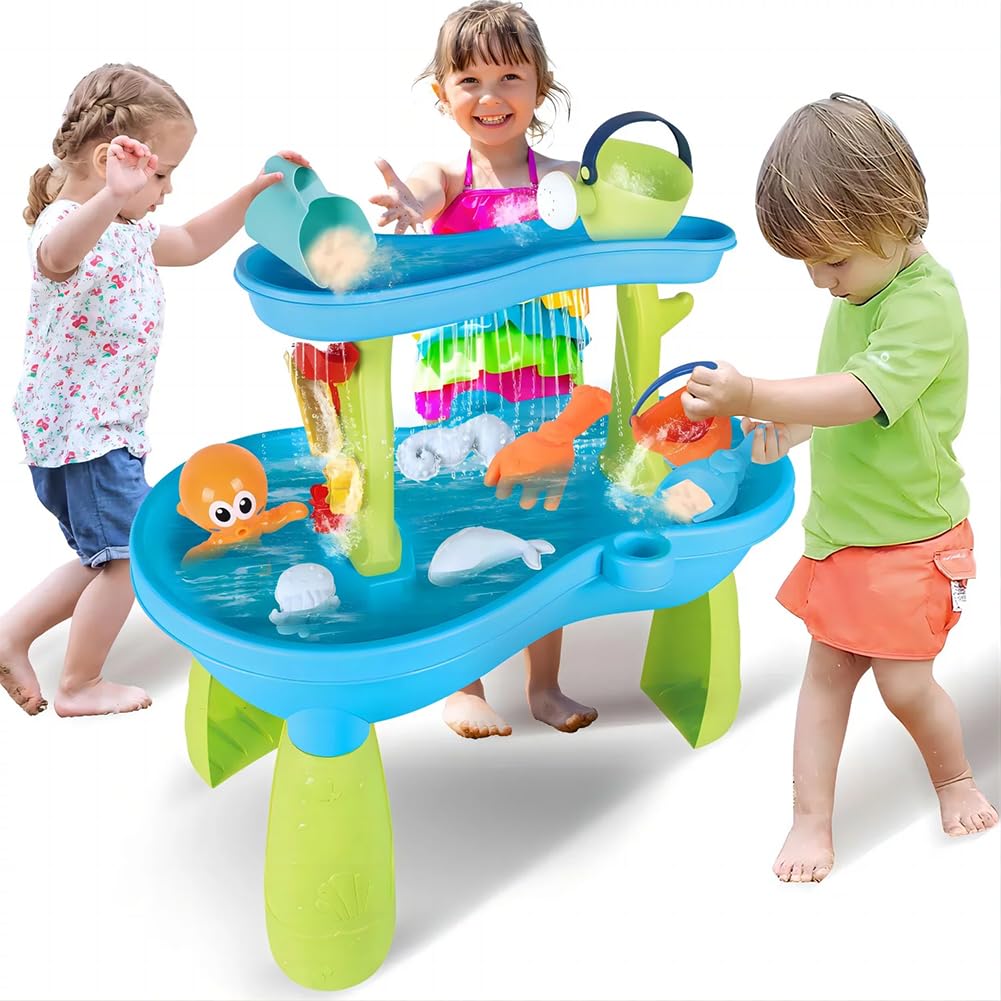 2026 Step 2 Double Spin Rain Shower Water Table, Water Play Toy, Sand Table and Water Play Table, Sand Play Toy, Beach, Kids, Outdoor Sand Water