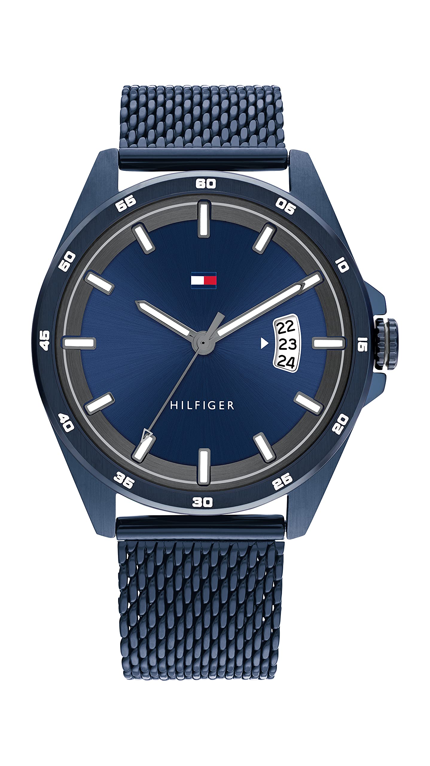 Navy Stainless Steel 1791911 [Tommy Hilfiger] Men s Watch, Dial, Band, [Used]