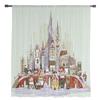 Christmas City Houses Building Castle Chiffon Sheer Curtains for Living Room Bedroom Decoration Window Voiles Tulle Curtain