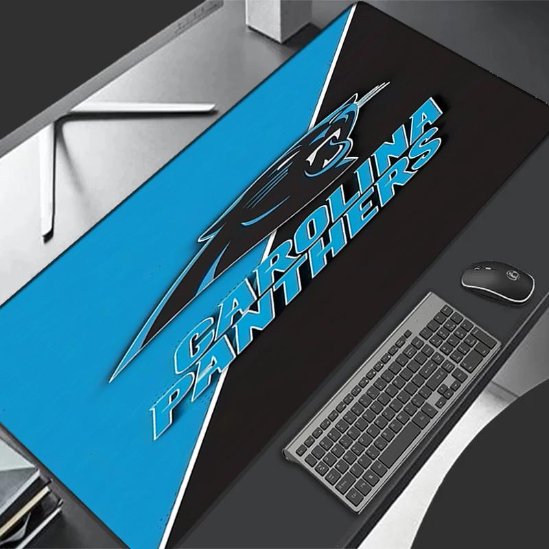 Carolina Panthers Thema Premium rutschfestes Mauspadd mit genähten Kanten, strapazierfähiges Gummi-Material, für Schreibtisch & Gaming, Tolle Geschenke