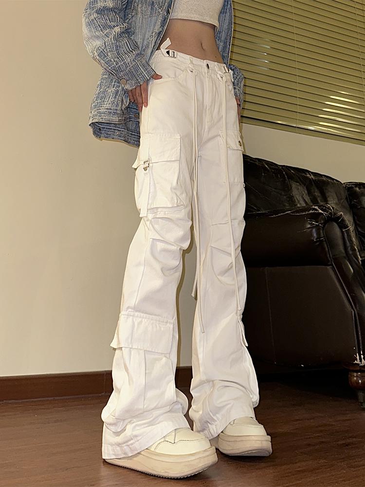 Pantaloni evazați cu buzunar pentru femei, în stil retro american: Colecția de primăvară și toamnă 2023