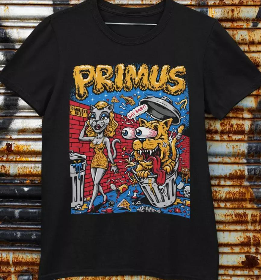 Primus Band Music Concert Black T-shirt, size S-4XL